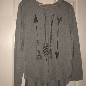 Arrow Design Long Sleeve Sweatshirt